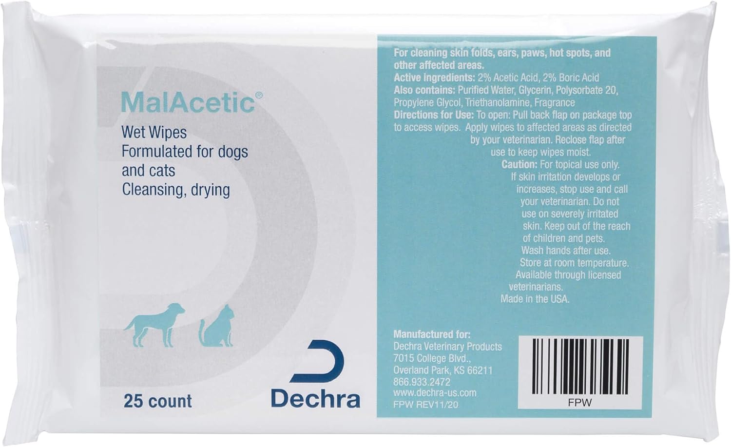 25 MalAcetic Wet Wipes Max Cleanse
