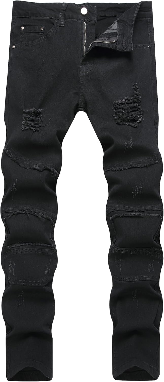 JUNBAOSS Men's Slim Fit Stretch Jeans for Stylish Comfort