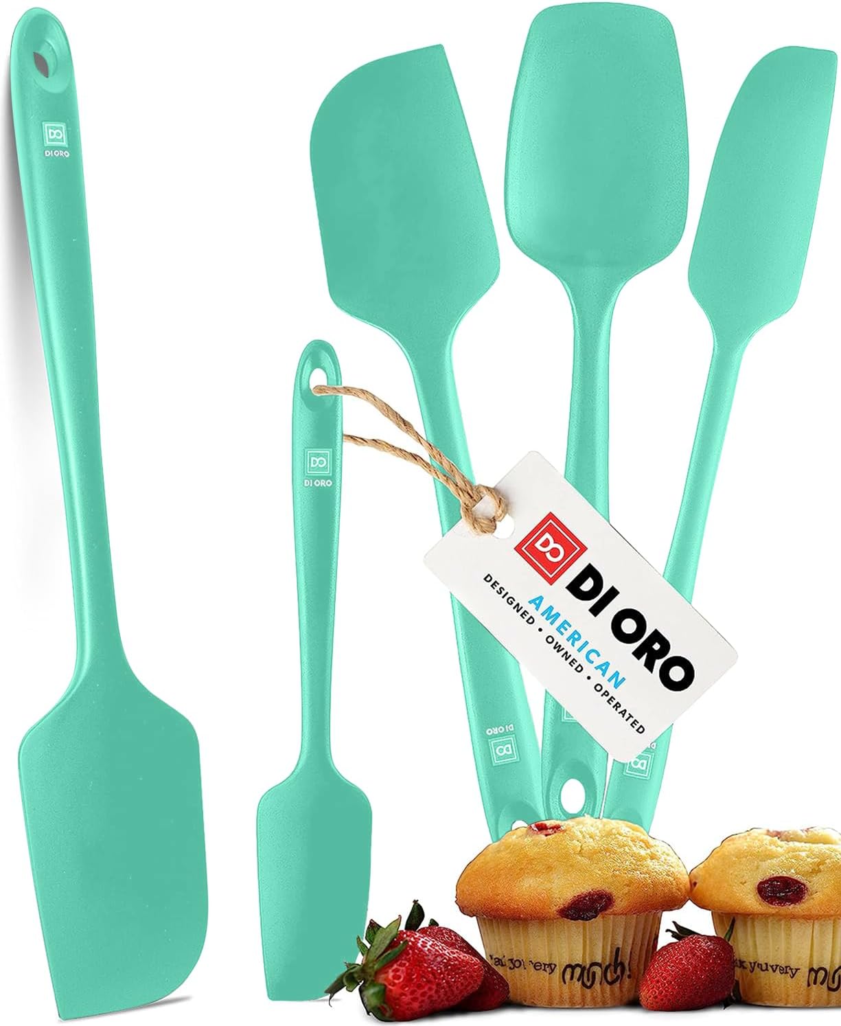 DI ORO Silicone Spatula Set - Perfect for Baking & Cooking