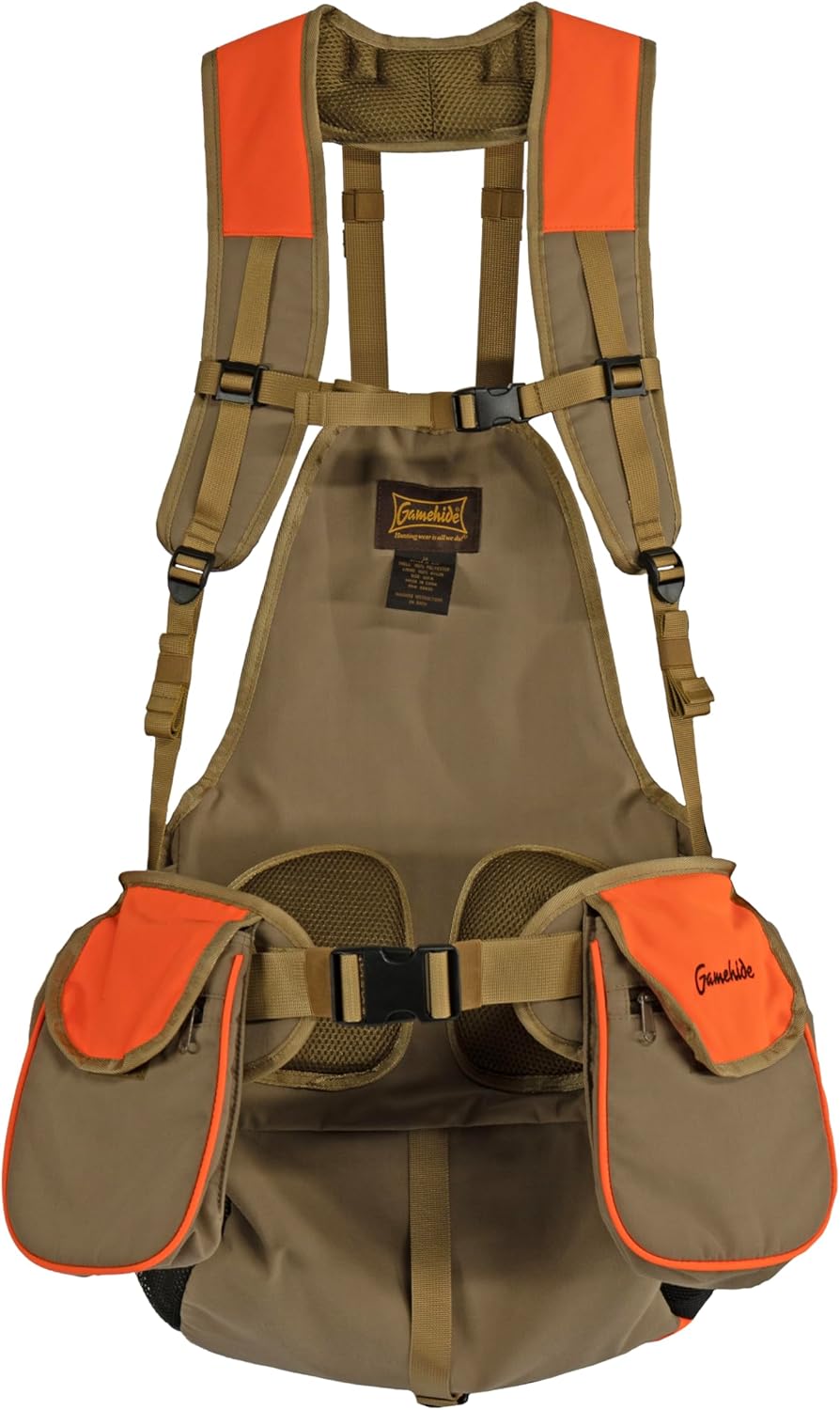 Gamehide Mens Upland Game Bird Hunting Strap Vest with Comfort