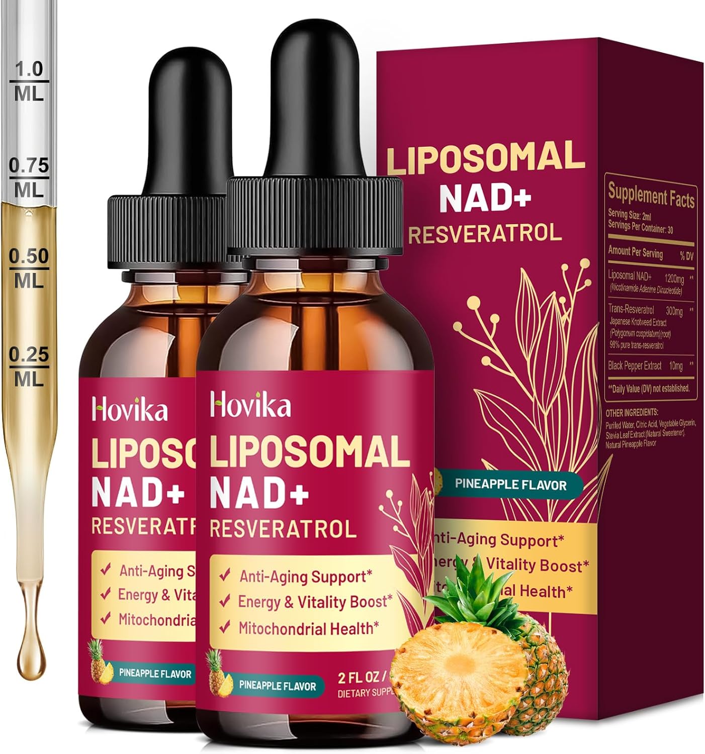 Liposomal NAD Supplement with Resveratrol for Energy & Health
