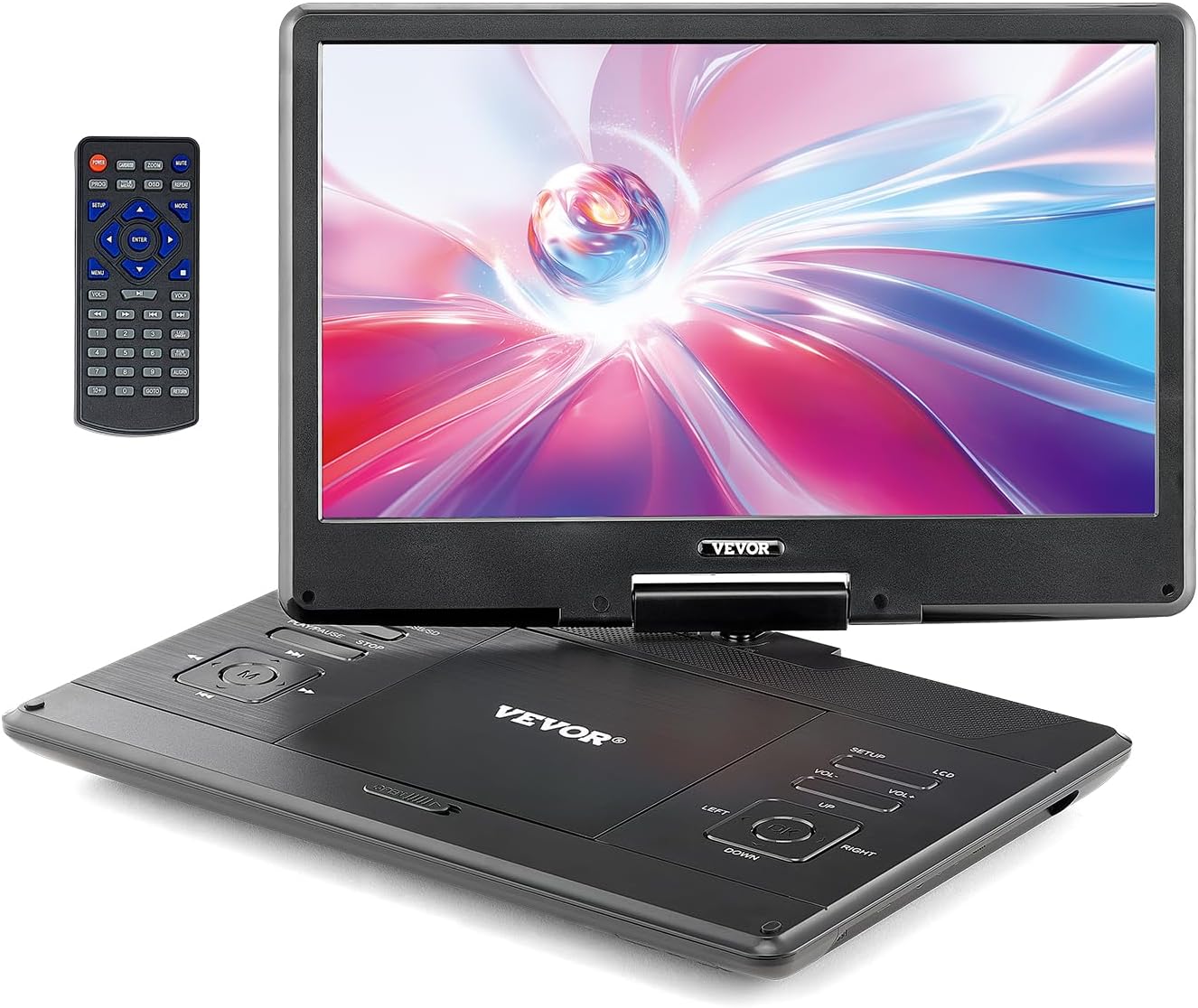 VEVOR Portable DVD Player with 14 inch HD Swivel Display