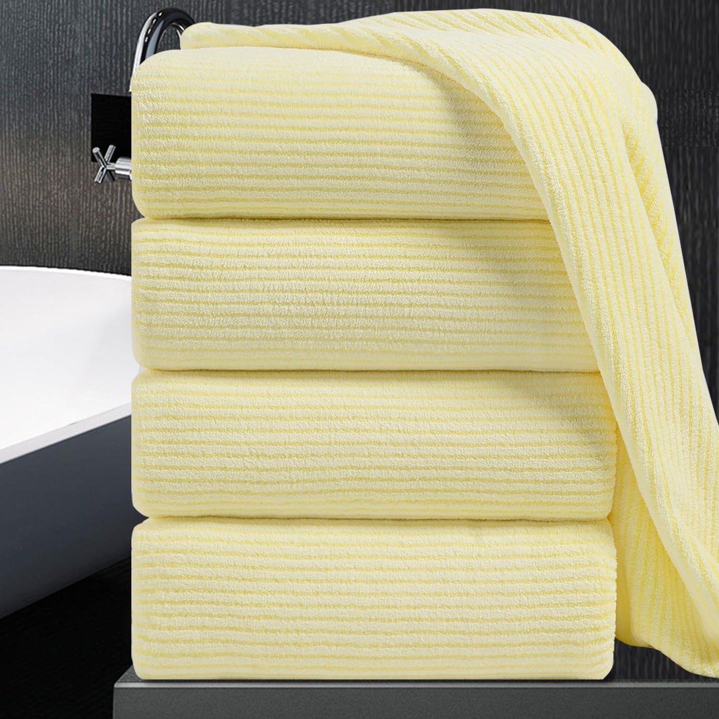 Oversized Bath Towel Set - Ultra Soft and Highly Absorbent