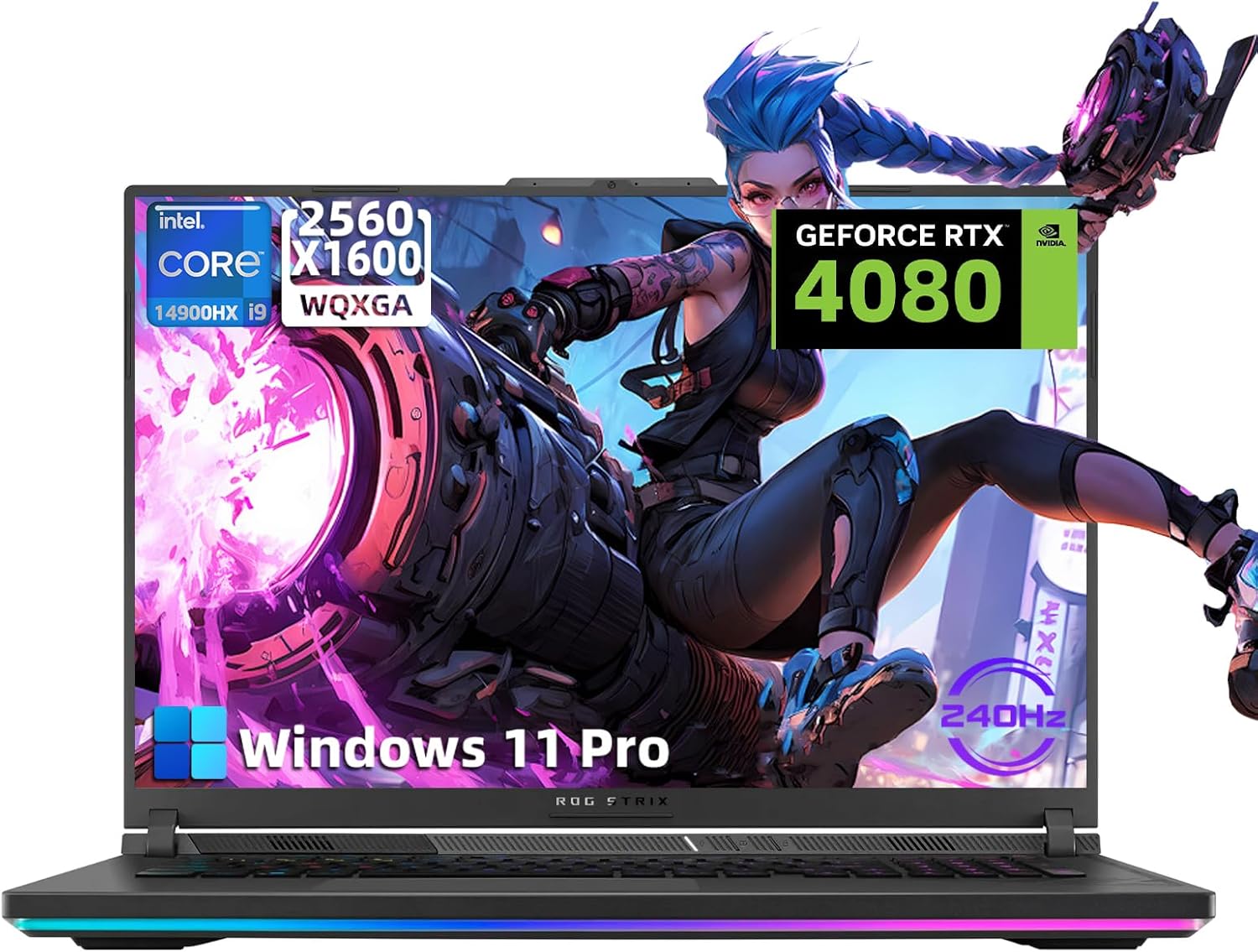 ASUS ROG 18 Gaming Laptop - QHD 240Hz Display, Core i9, RTX 4080, 32GB DDR5, 2TB SSD