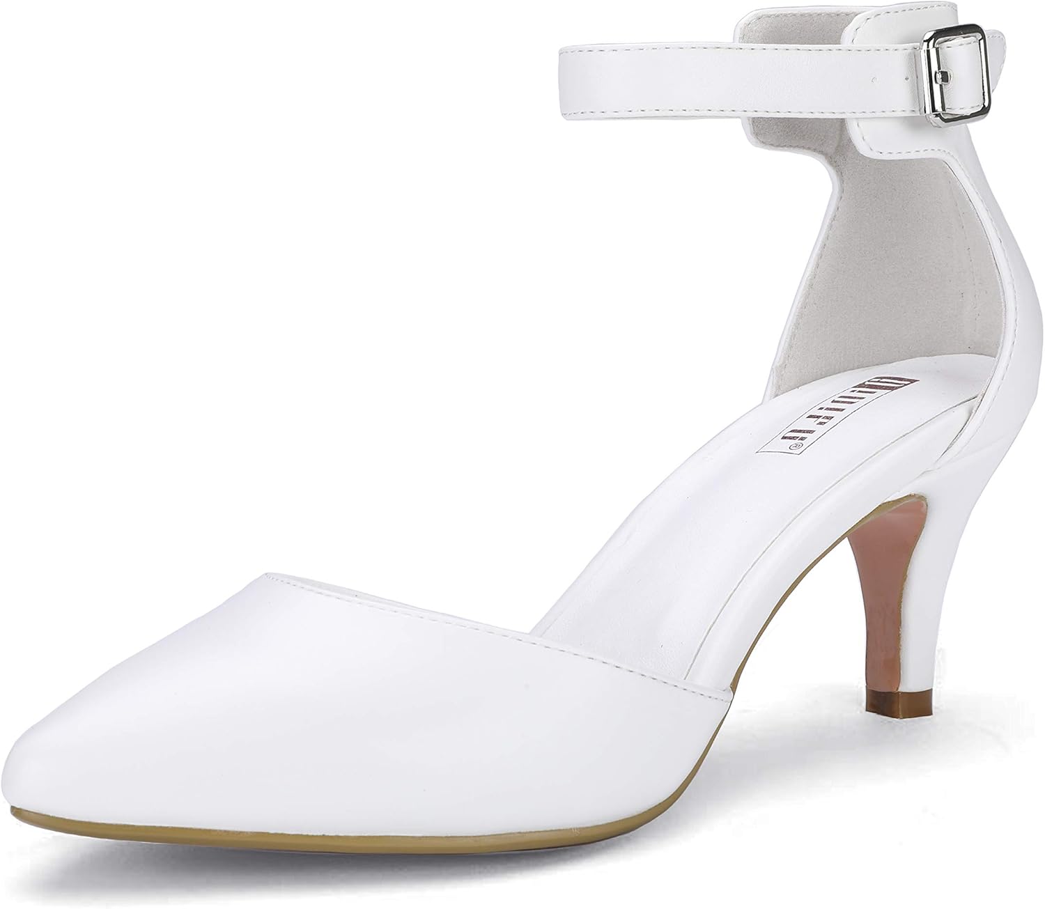 IDIFU Women's D'Orsay Pumps Low Kitten Heels for Dressy Occasions