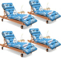 Outdoor Chaise Lounge Chair Cushion 75.1 x 22.8 x 4.7 in - 4 Pack
