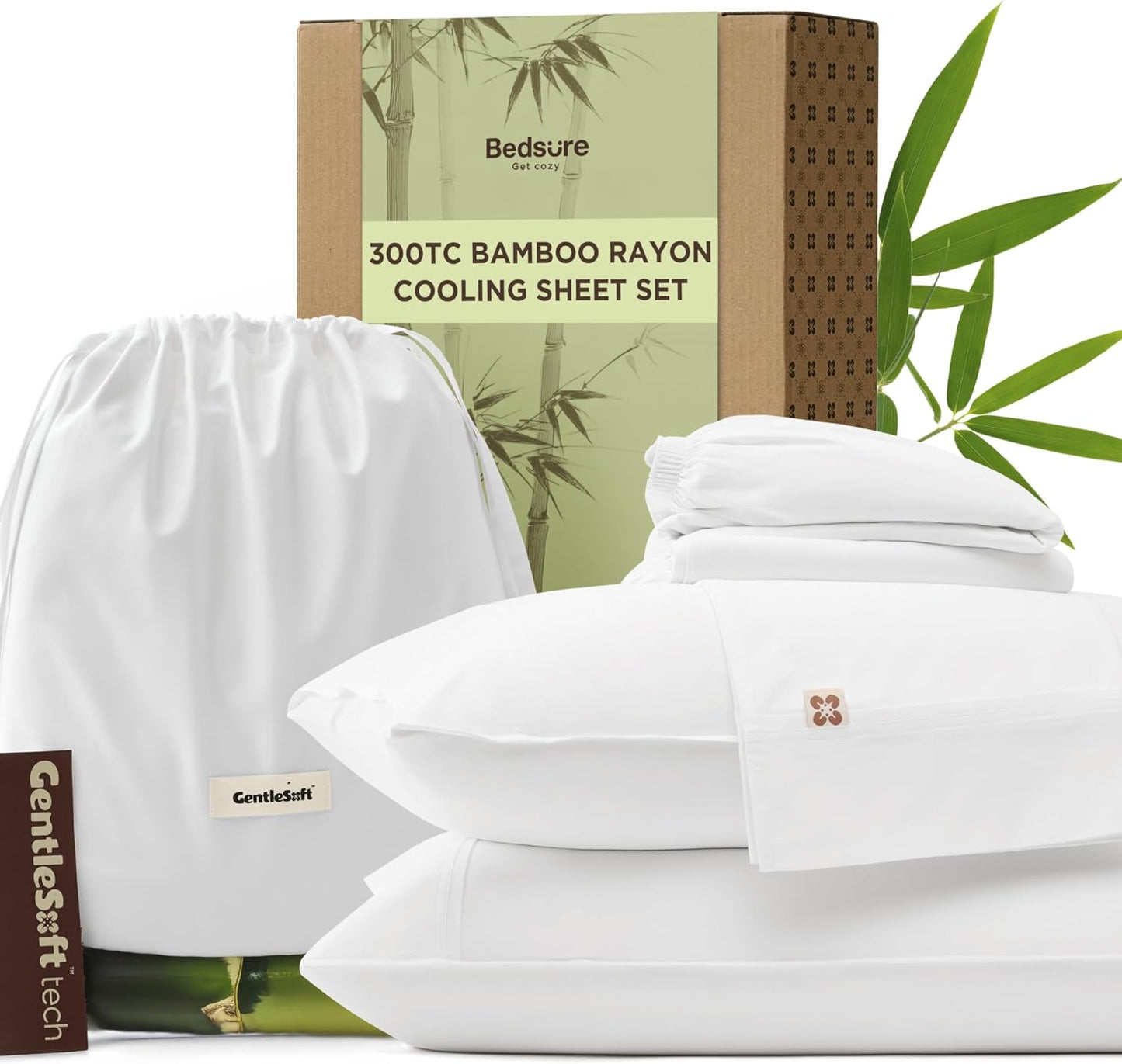 Bedsure Cooling Sheets for Queen Beds - Soft & Breathable Comfort