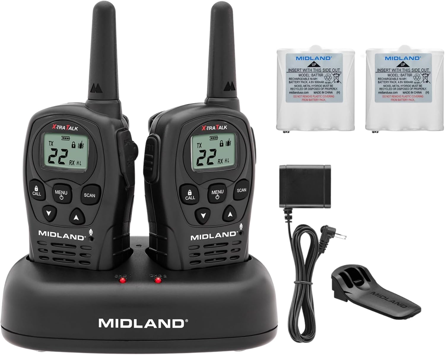 Midland LXT500VP3 Walkie Talkies with Extended Range Features