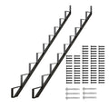 DIYHD Outdoor Steel Stair Riser for 9 Steps with 500lbs Capacity