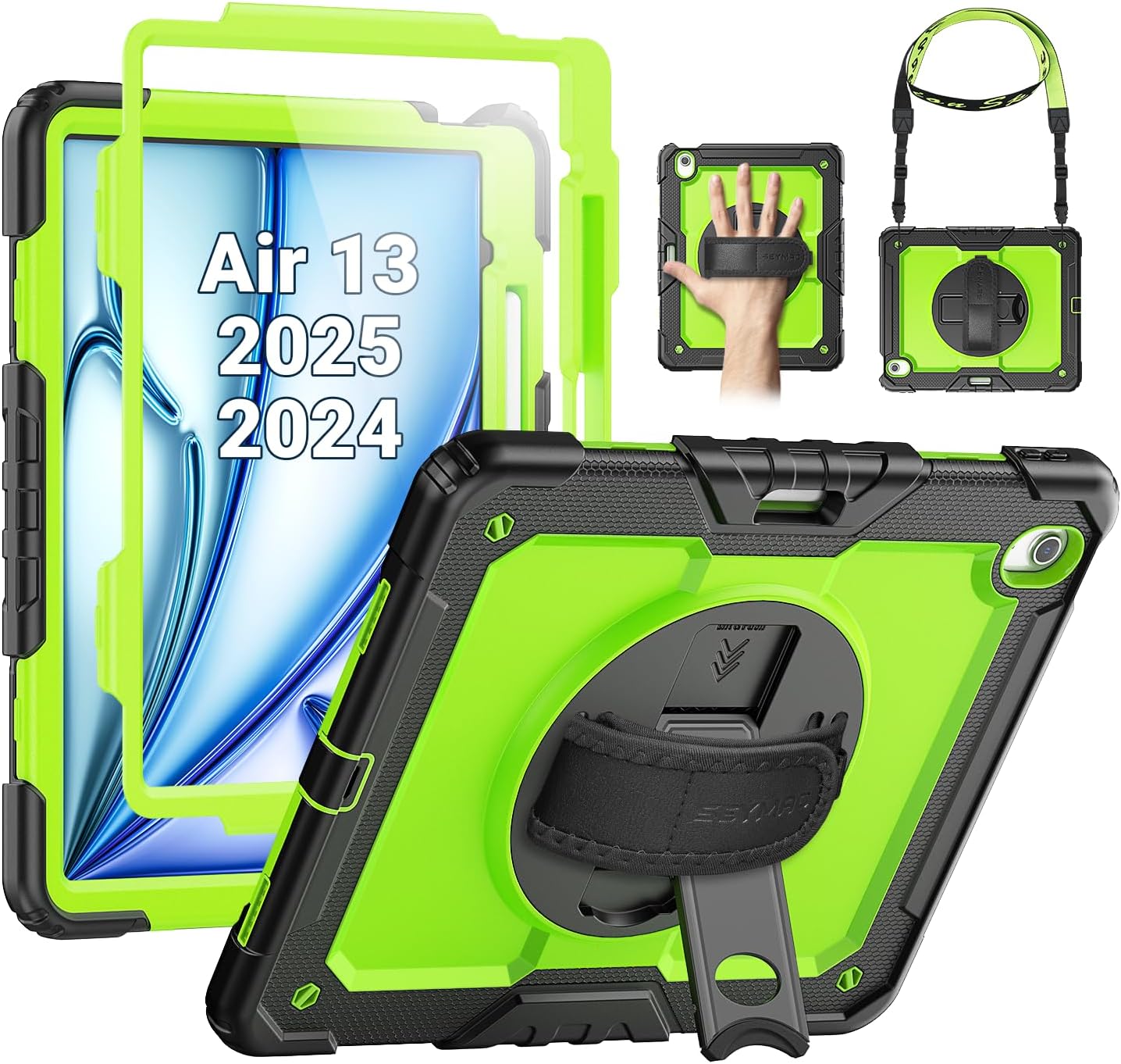 SEYMAC iPad Air 13 Inch Case M3 2025/ M2 2024, Heavy Duty
