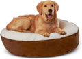 Happy Hounds Scout Deluxe Round Pillow Dog Bed, Small - Cozy Sherpa