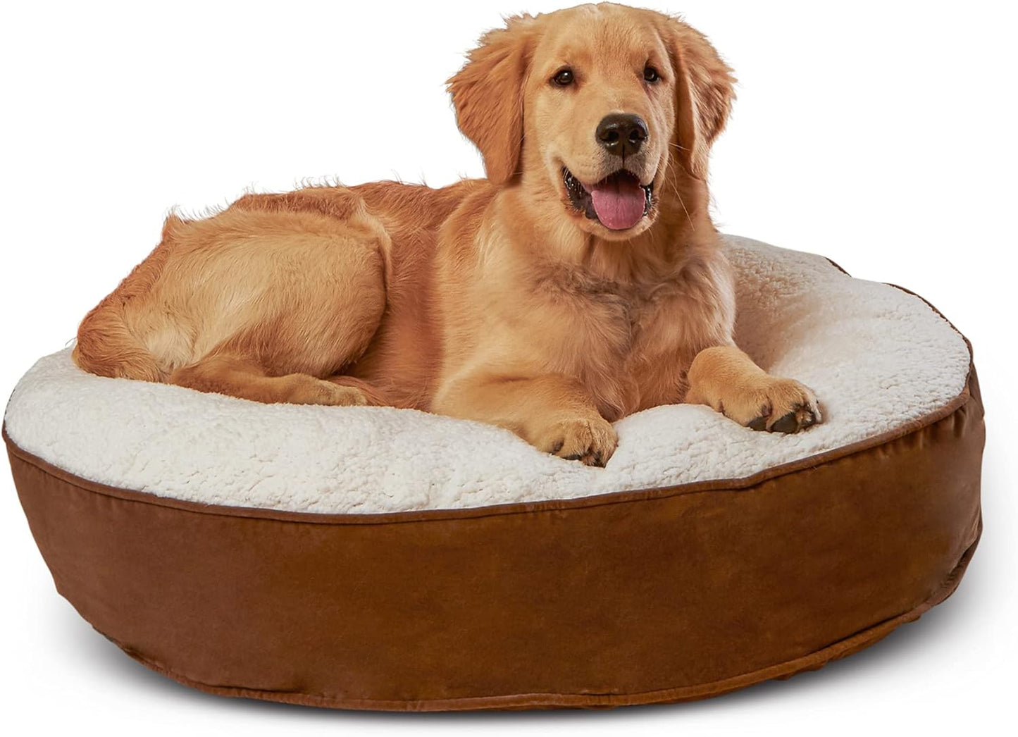 Happy Hounds Scout Deluxe Round Pillow Style Dog Bed for Small Dogs