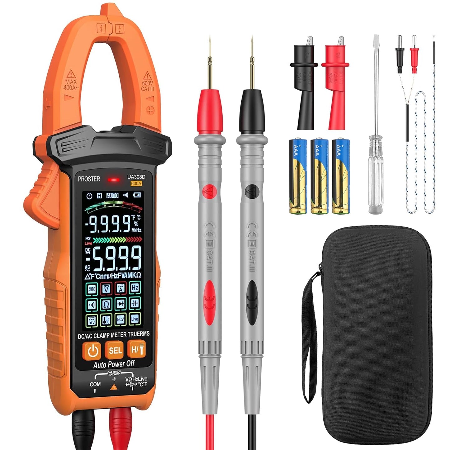 Proster Digital Clamp Meter for Accurate Voltage and Current Tests