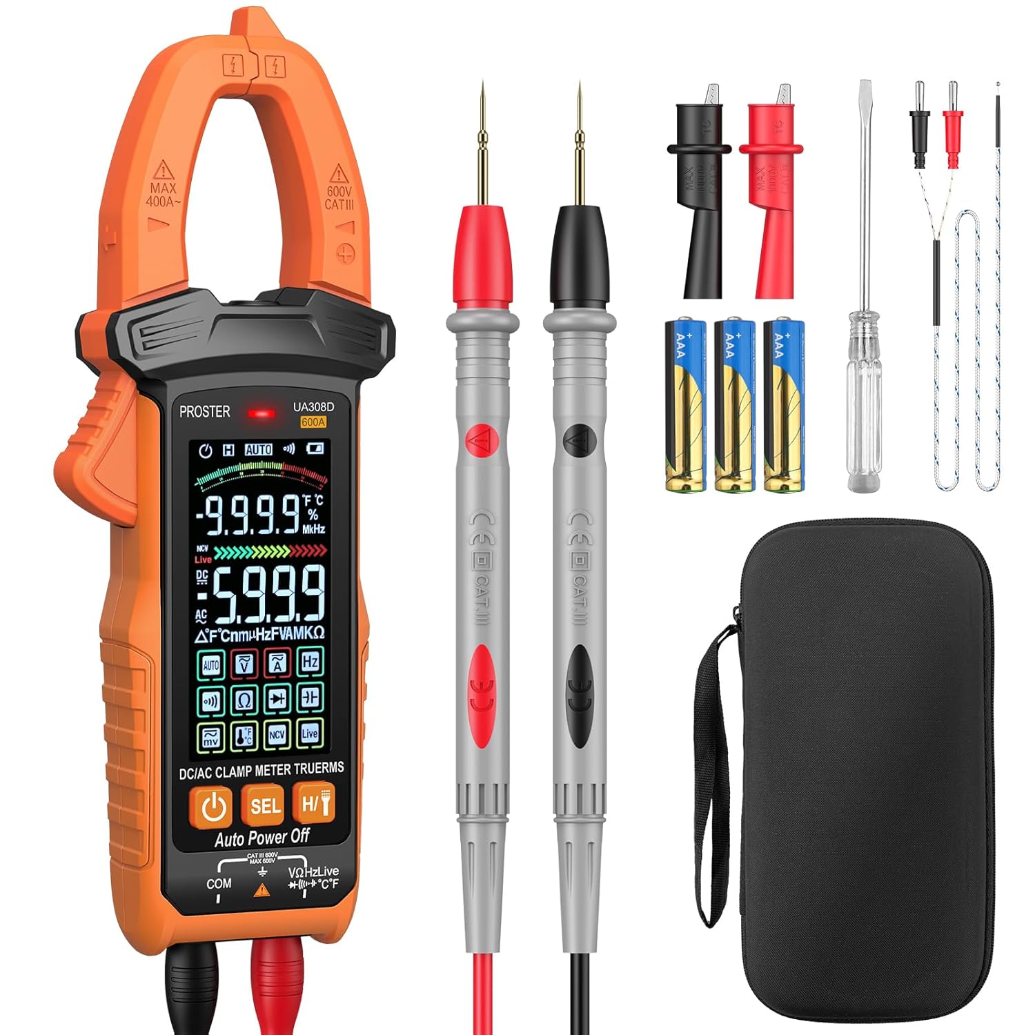 Proster Digital Clamp Meter for Accurate Voltage and Current Tests
