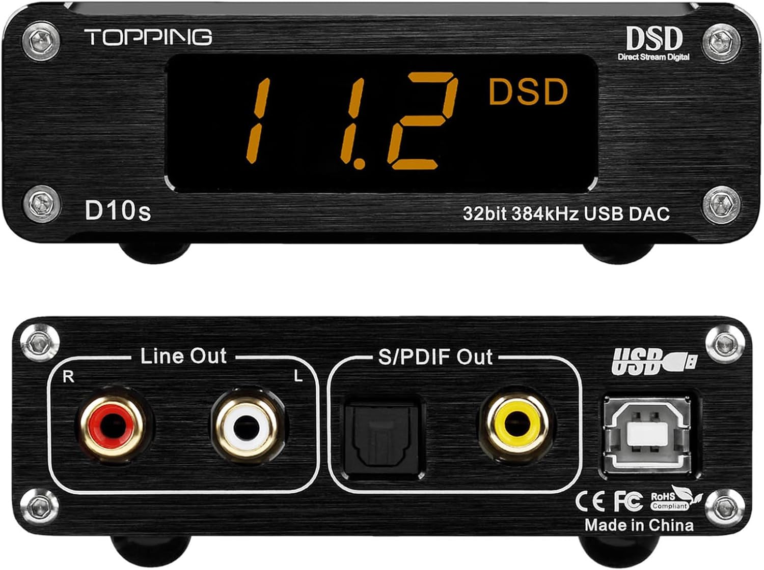 TOPPING D10s HiFi USB DAC for High-Resolution Audio Playback