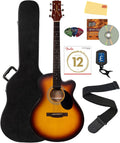Jasmine S34C Orchestra Acoustic Guitar Sunburst Bundle - Complete Kit