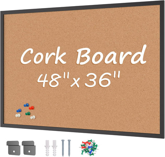 Board2by Cork Board Bulletin Board 36 x 48 for Home Office