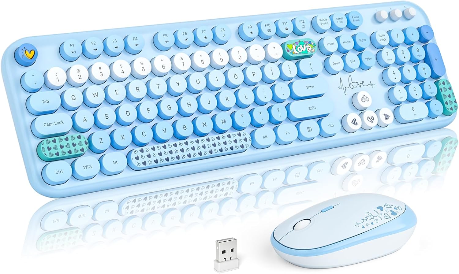 MOFII Wireless Keyboard and Mouse Combo for Retro Typing Fun