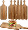 6 Pcs Acacia Wood Cutting Boards 17 x 6 in - Value Set for Serving