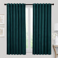 Velvet Curtains 63 in Length Peacock Blue - Room Darkening Luxury