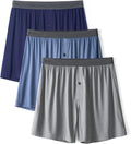 Mens Bamboo Rayon Boxers for Men 3 or 5 Pack - Breathable Cool Fit