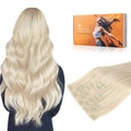 DOORES Seamless Human Hair Clip in Extensions Platinum Blonde - Full