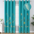 Estelar Textiler Teal Blackout Curtains 96 in - Thermal Light Blocking