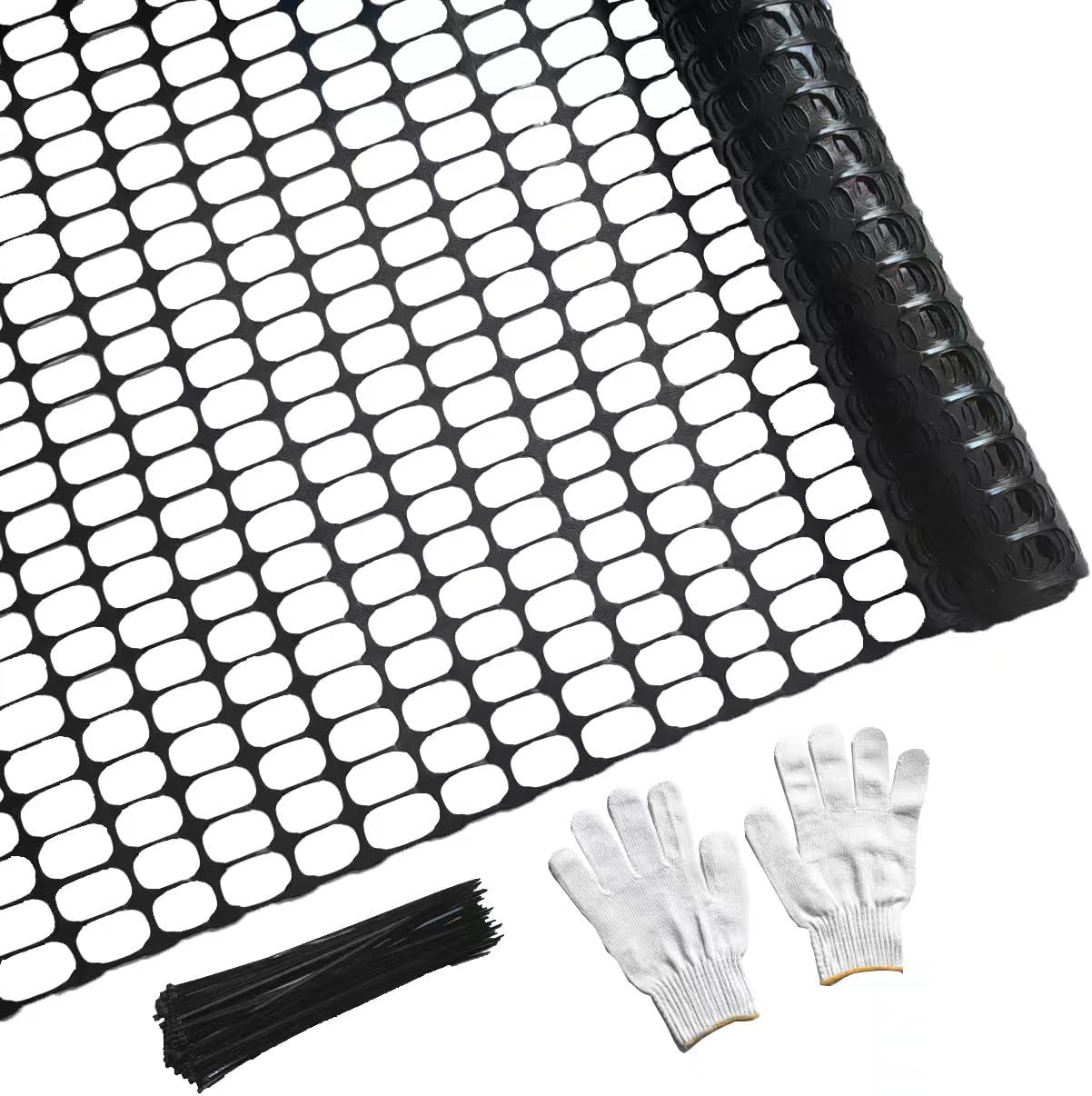 PotatoLife Plastic Mesh Fence for Garden and Animal Barriers