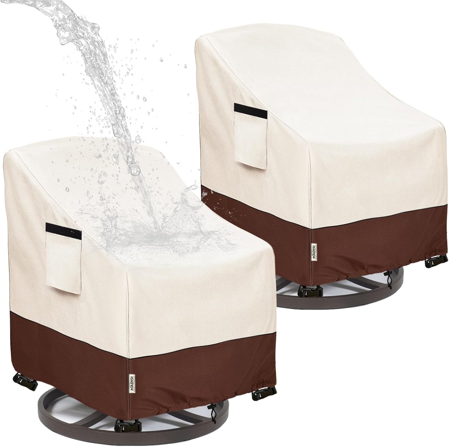 Patio Swivel Chair Covers 2 Pack for All-Weather Protection