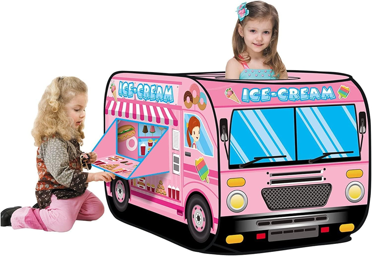 Foldable Ice Cream Truck Play Tent for Kids