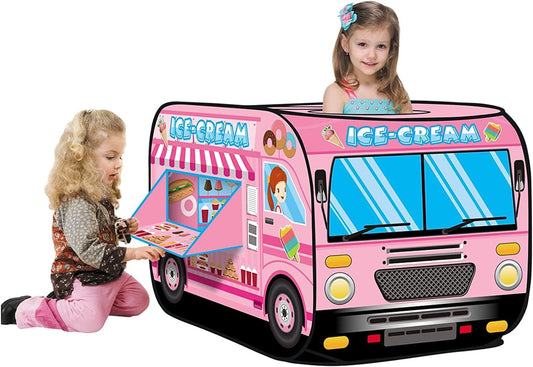 Foldable Ice Cream Truck Play Tent for Kids