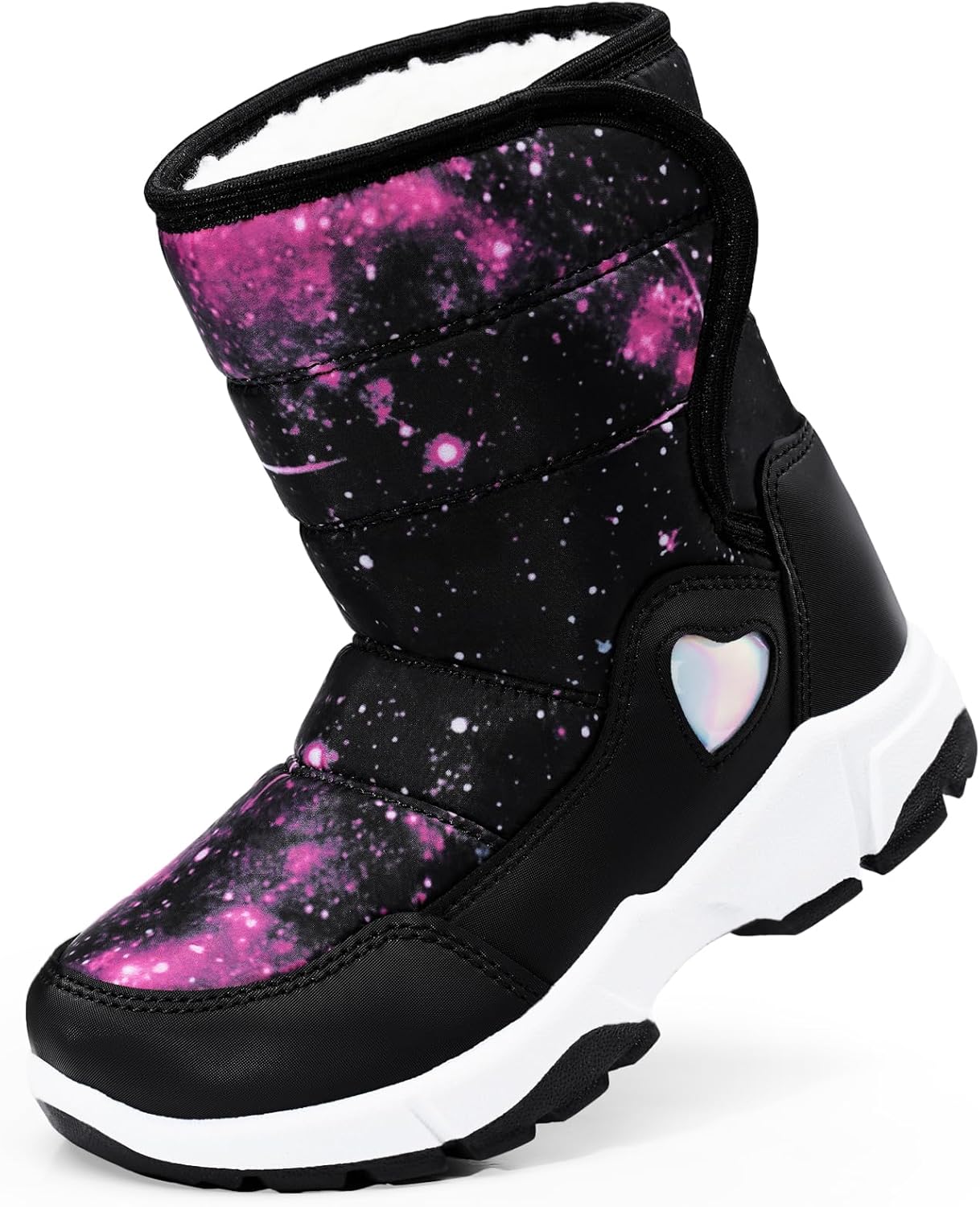 Girls Snow Boots Water-Resistant Warm Fur Lined for Winter Fun