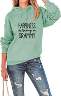 Happiness is Being A Grammy Hoodie Women Grandma Pullover - Comfy Gift