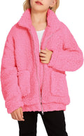 Arshiner Girls Full Zip Fleece Jacket Sherpa Outwear Coat
