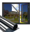 Black-Silver One Way Window Film 23.6 x 157.4 in - Daytime Privacy