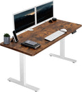 VIVO Electric 60 x 24 in Rustic Standing Desk - Smooth Motor Lift