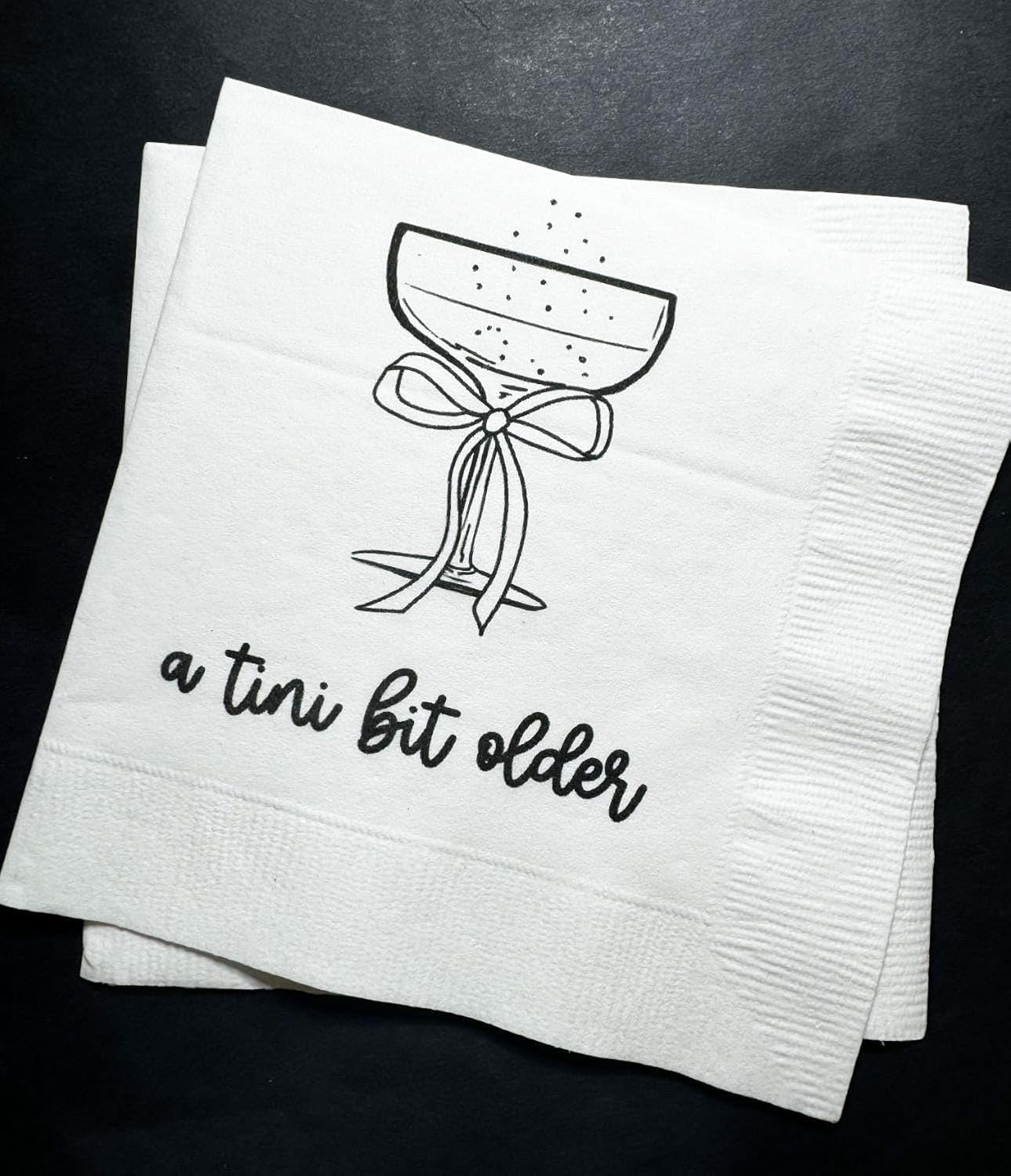 Dirty Thirty Martini Birthday Party - Set of 25 Napkins