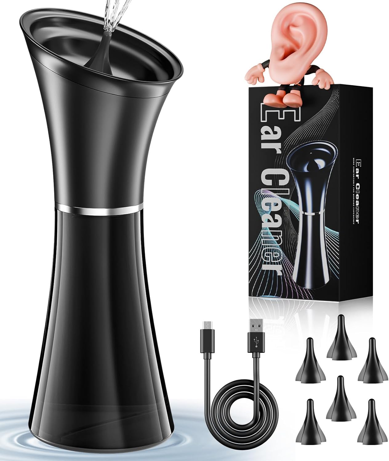 Electric Ear Wax Removal Kit with IPX7 Waterproof Design