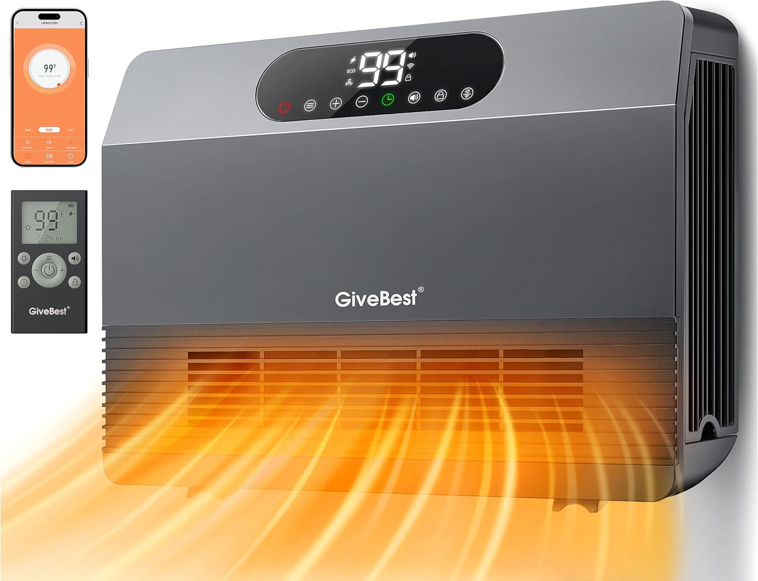 Fast Heating Smart Wall Heater - Alexa Compatible
