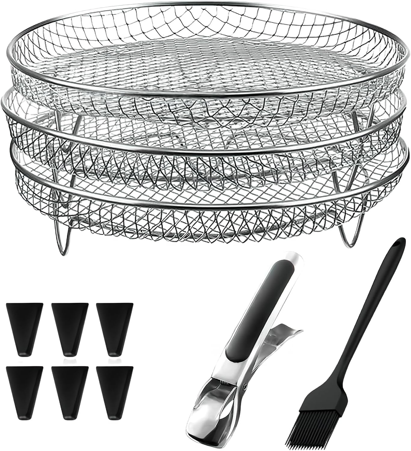 Stainless Steel Non-Stick Air Fryer Basket Set