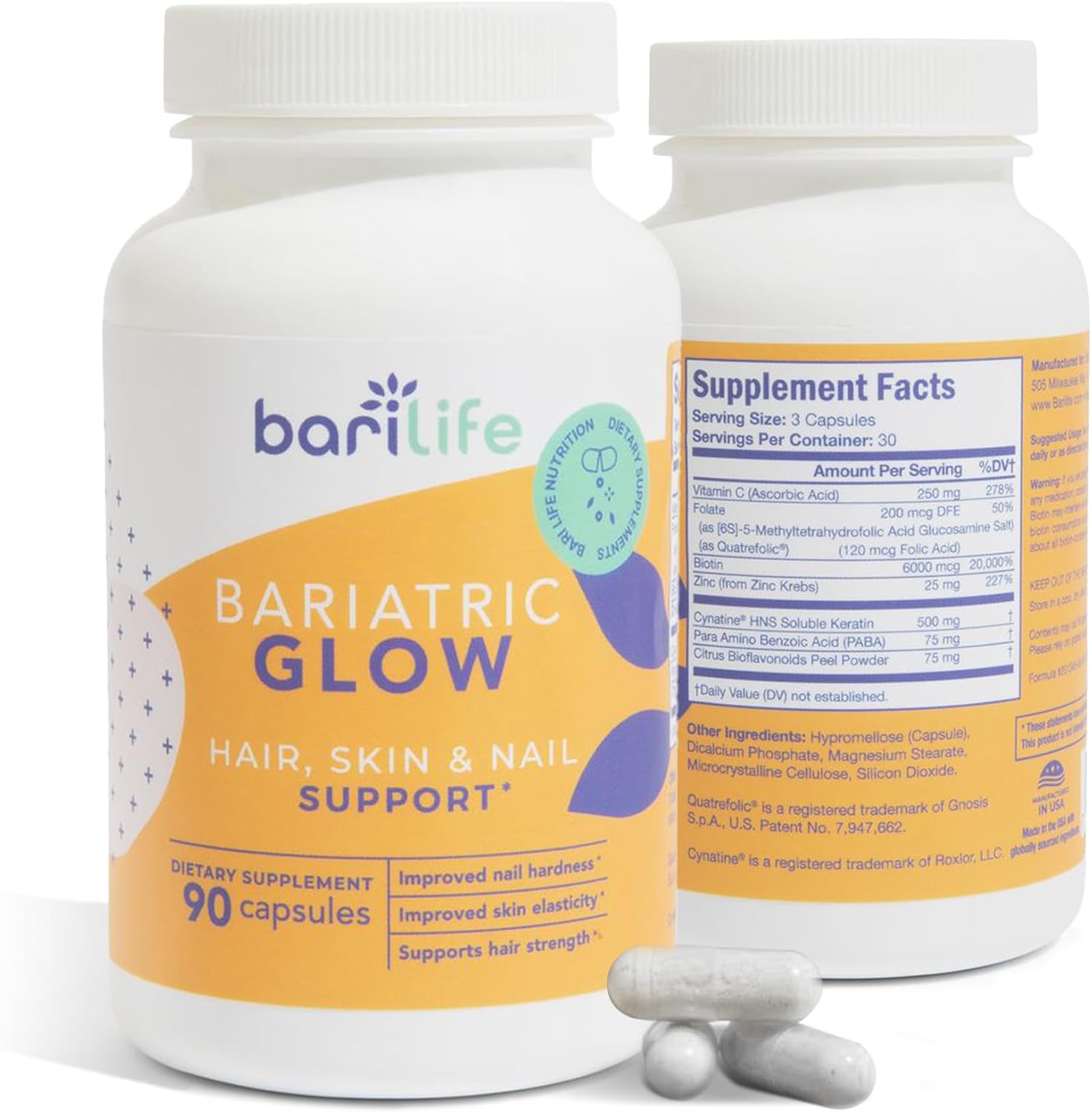 Bari Life Hair, Skin & Nails Supplement for Stronger Hair Growth