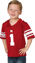 Toddler Huskers Football Jersey Sizes 2T 3T 4T 6 - Touchdown Pass