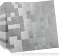 Peel and Stick Metal Backsplash 10-Sheet Pack - DIY Stainless Look