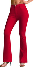 Roswear Women's Trendy Stretchy Flare Jeans for Curvy Style