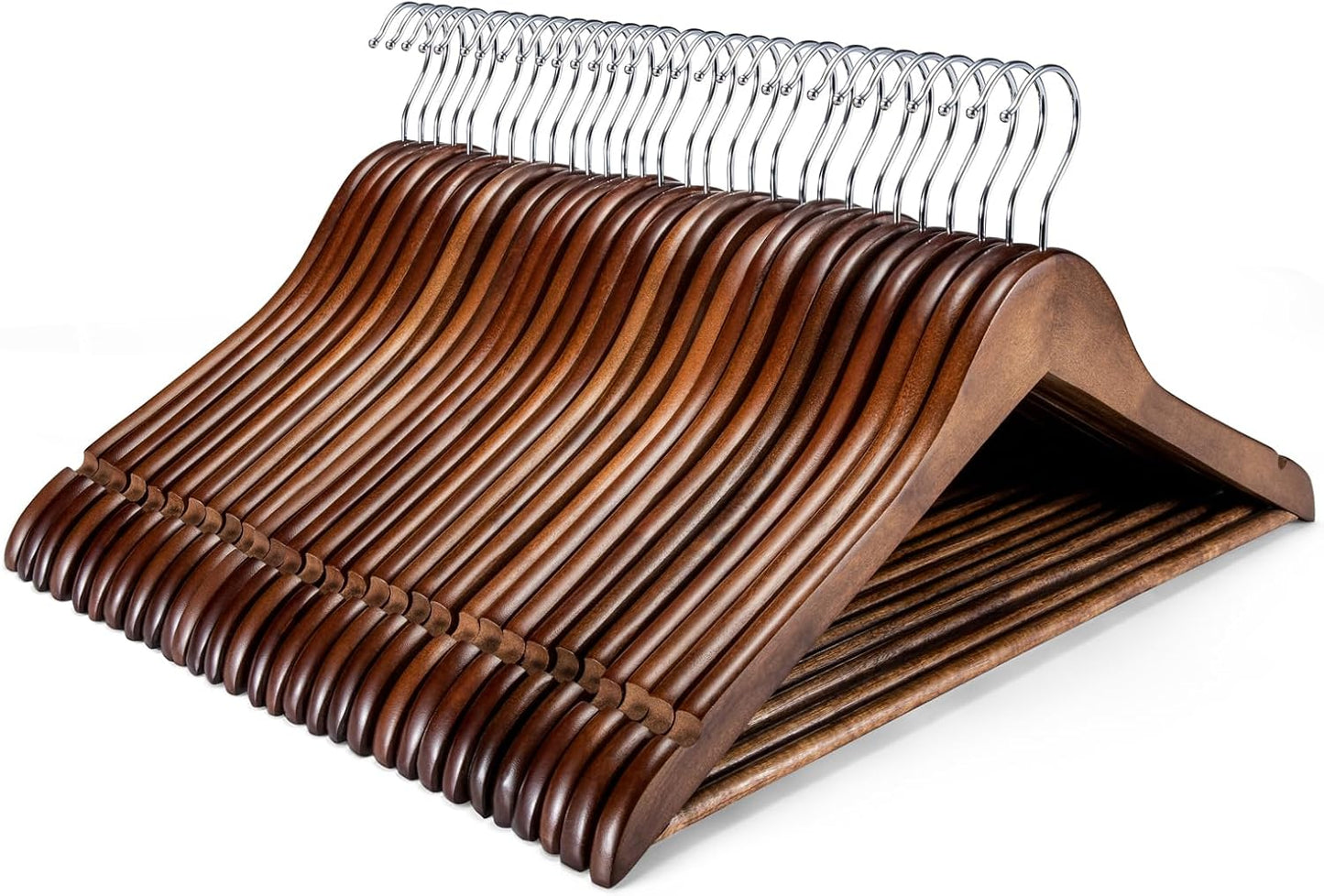 HOUSE DAY Bulk Wooden Hangers 150 Pack for Closet Organization