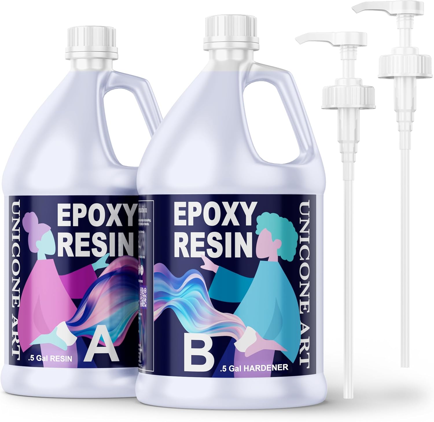 Resin Epoxy Kit for Crafting - Non-Toxic, Crystal Clear Finish