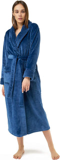 Turquaz Plush Robe for Women - Soft Warm Fleece Full-Length