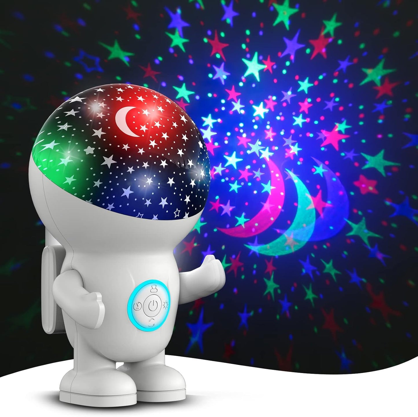 Astronaut Star Projector - 360 Rotation, 1h Timer