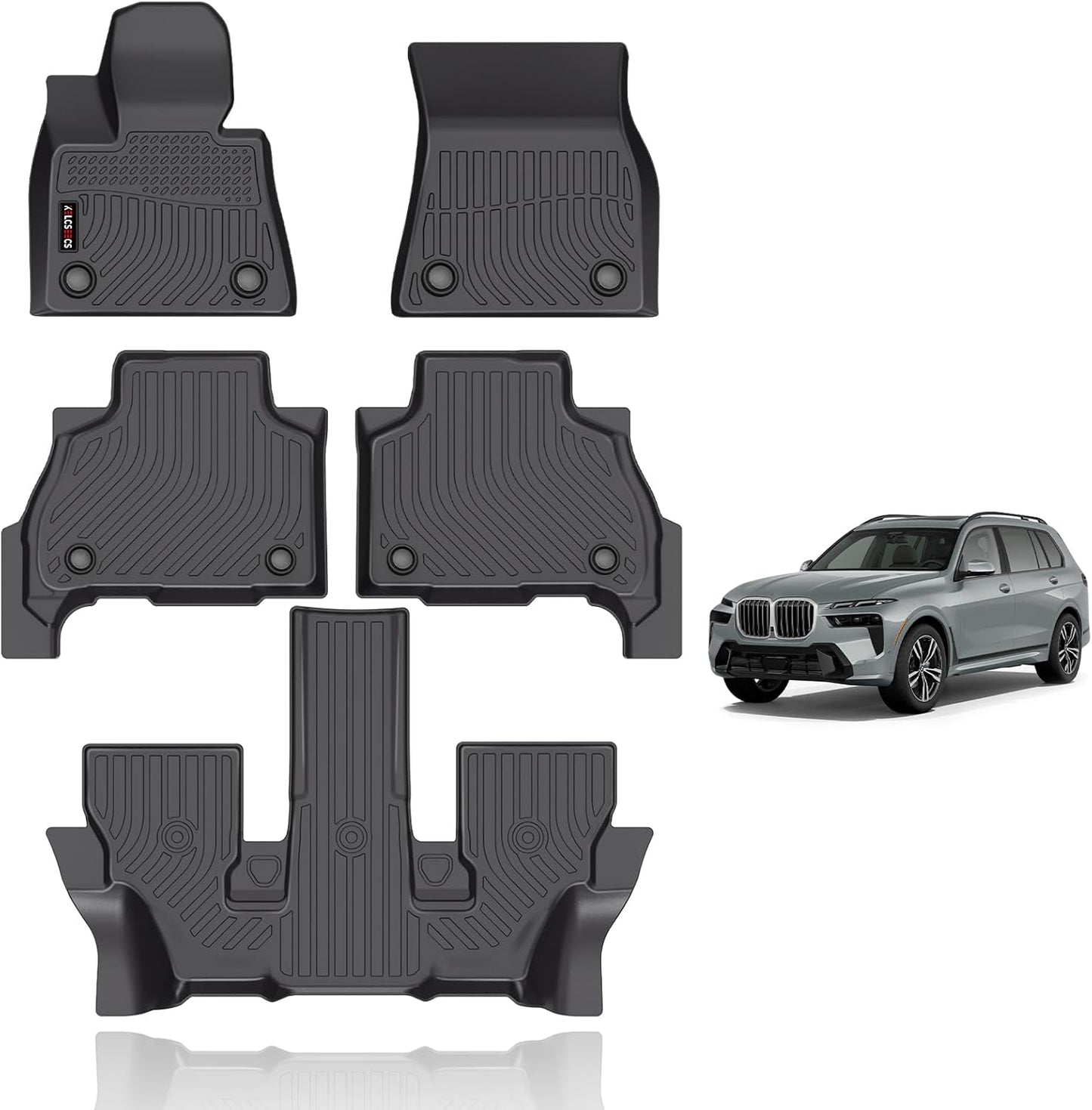 KELCSEECS Custom Floor Mats for 2019-2026 BMW X7 40i M50i M60i