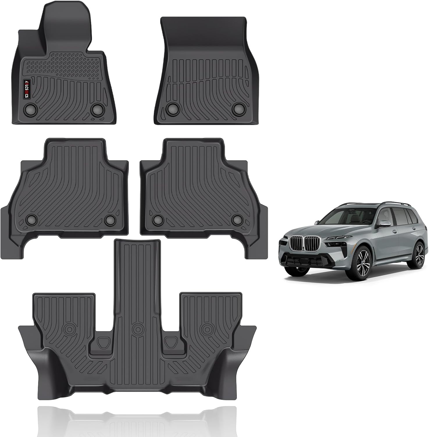 KELCSEECS Custom Floor Mats for 2019-2026 BMW X7 40i M50i M60i